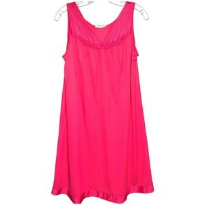 VTG 80s Vanity Fair Women M Coloratura Nightgown Sleeveless Pink VF 30107 Nylon